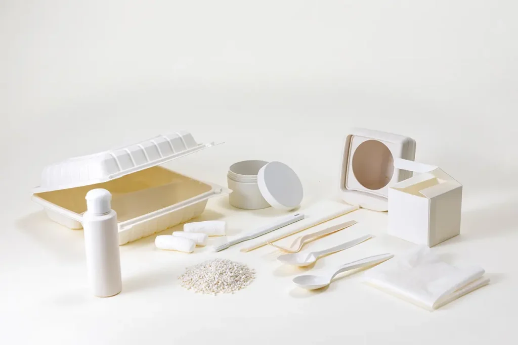 バイオプラスチックの成形品のイメージ
