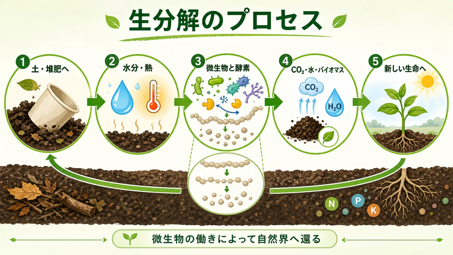 生分解のプロセス